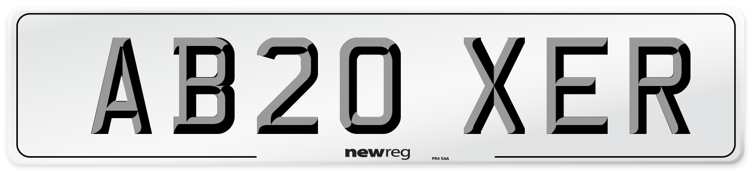 AB20 XER Number Plate from New Reg